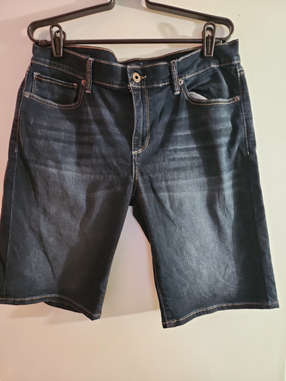 Lucky Brand The Bermuda  Mid Wash Blue Denim Shorts